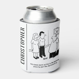 Enfriador De Latas Cartel en el dormitorio. Personalizado gracioso