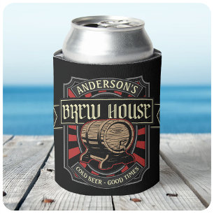 Enfriador De Latas Casa de Cerveza Personalizada Etiqueta Bar de Cerv