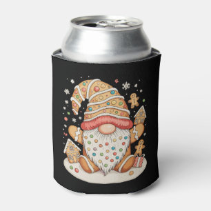 Enfriador De Latas Casa de Pan de Jengibre Adorno Navidad Gnomo Navid