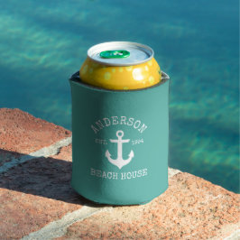 Enfriador De Latas Casa de playa Nautical Anchor