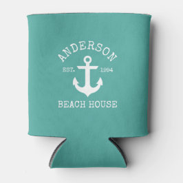 Enfriador De Latas Casa de playa Nautical Anchor