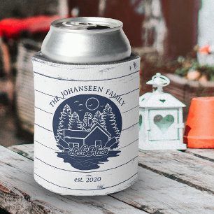 Enfriador De Latas Casa del lago de la familia de los Oars de Madera 