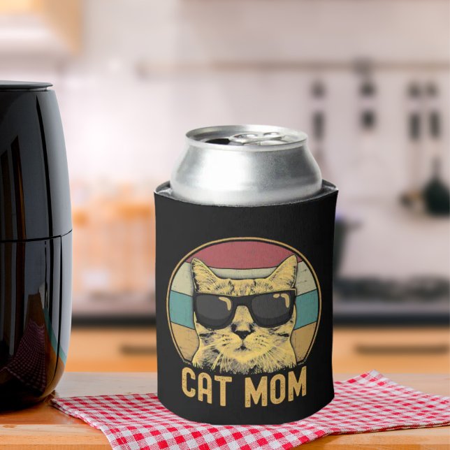 Enfriador De Latas Cat Mom Funny Cat Lovers (Subido por el creador)