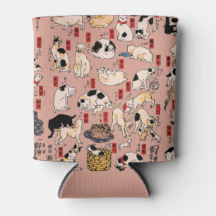 Enfriador De Latas Cats japoneses ukiyo-e Art Funny