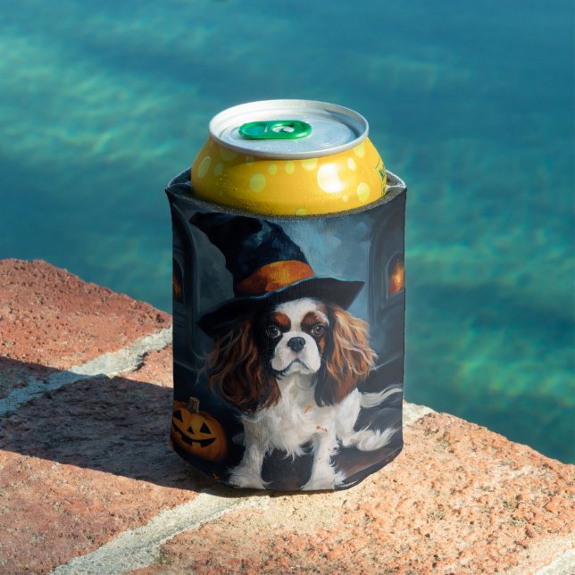 Enfriador De Latas Cavalier King Pumpkins Halloween Scary (Piscina in situ)