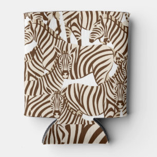 Enfriador De Latas Cebras, sabana silvestre, patrón sin soldadura