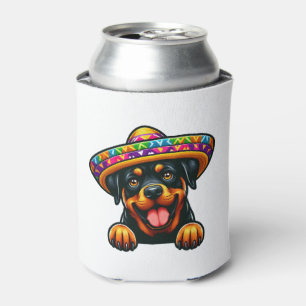 Enfriador De Latas Celebración del Cinco de Mayo Rottweiler en México