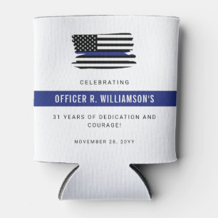 Enfriador De Latas Celebración personalizada de jubilación de la poli