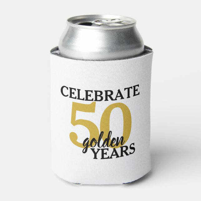 Enfriador De Latas Celebrar 50 Años de Oro Diversión 50 Aniversario (Lata Anverso)