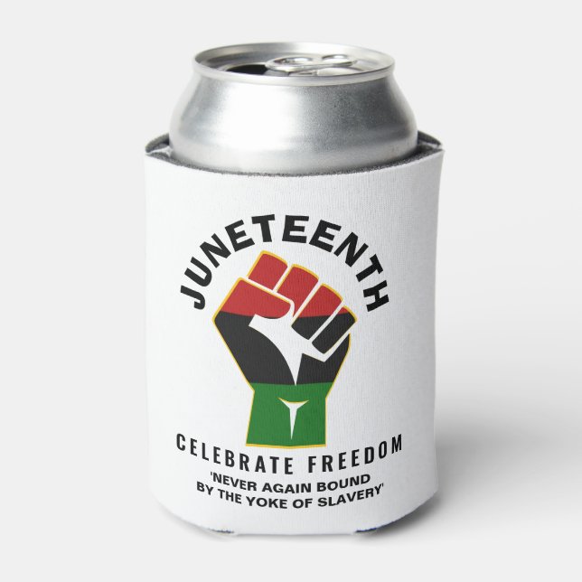 Enfriador De Latas Celebrar la libertad JUNETEENTH (Lata Anverso)