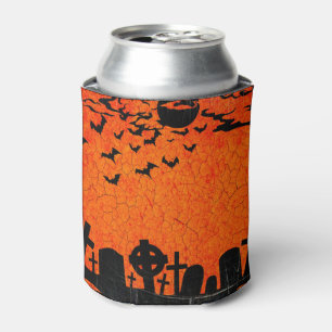 Enfriador De Latas Cementerio apenado - impresión negra anaranjada d