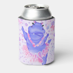 Enfriador De Latas Cenefa de Hipopótamo Bailarina para Latas
