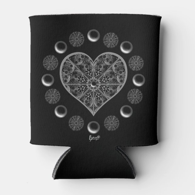 Enfriador De Latas Ceramic Lace Black (Anverso)