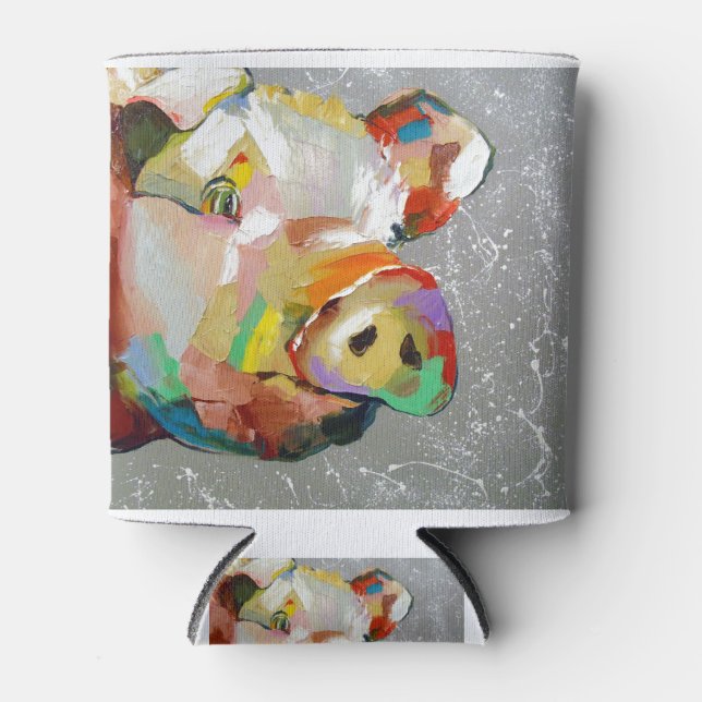 Enfriador De Latas Cerdo gracioso (Anverso)