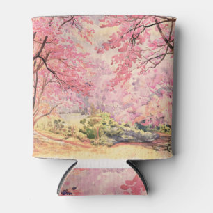 Enfriador De Latas Cerezo Himalaya Salvaje: Paisaje acuarela.