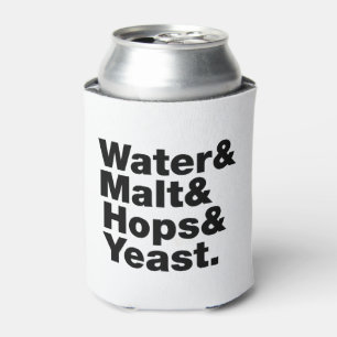 Enfriador De Latas Cerveza = Agua y Malta, copas y levadura.