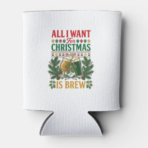 Enfriador De Latas Cerveza de Navidad Todo Quieren Vidrio Pino Lúpulo