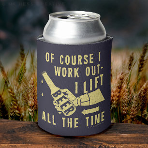 Enfriador De Latas Cerveza divertida crea humor en azul