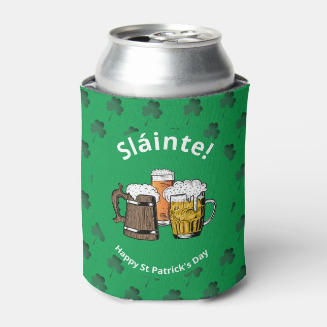 Enfriador De Latas Cervezas Sláinte, Día De SAN PATRICK (Lata Anverso)