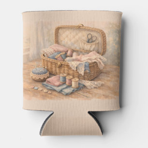 Enfriador De Latas Cesto de costura vintage pasteles cottagecore