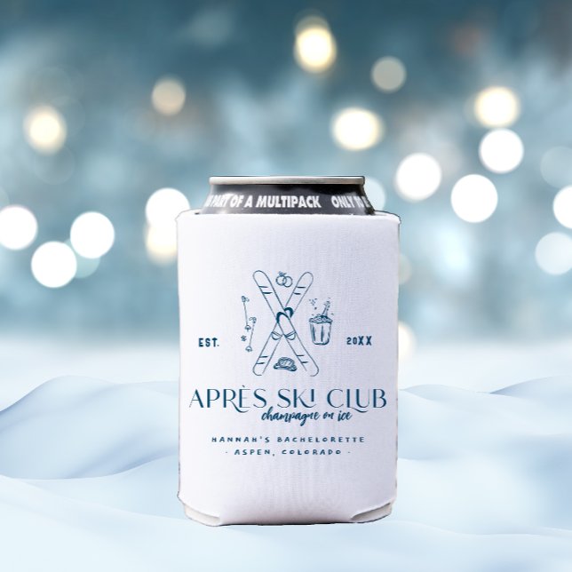 Enfriador De Latas Champagne con hielo | Après Ski Winter Bachelorett (Subido por el creador)
