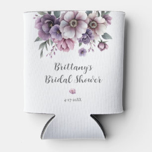 Enfriador De Latas Champán de boda lavanda floral acuarela 