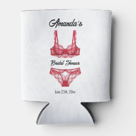 Enfriador De Latas Champán Nupcial Ropa Interior Roja