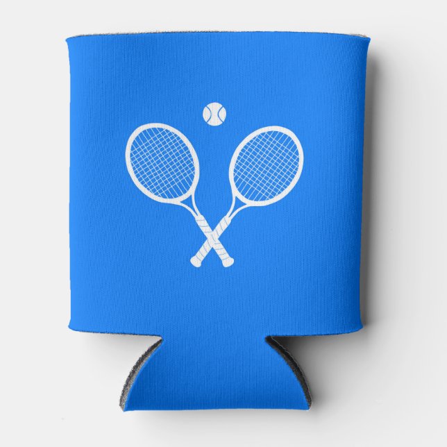 Enfriador De Latas Chaquetas de tenis y azul Fiesta de bolas (Anverso)