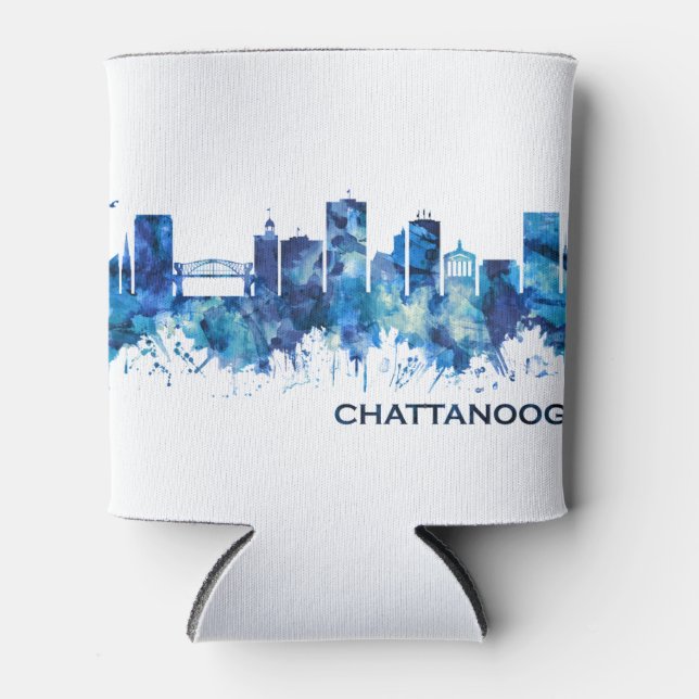Enfriador De Latas Chattanooga Tennessee Skyline Blue (Anverso)
