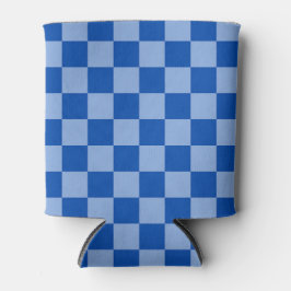 Enfriador De Latas Checkerboard azul cobalto