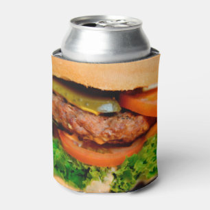 Enfriador De Latas Cheeseburger divertido de la hamburguesa por todo