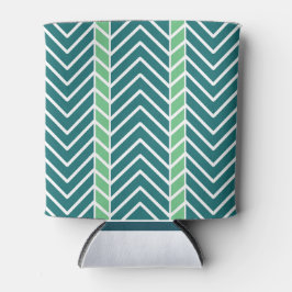 Enfriador De Latas Chevron Pattern Teal