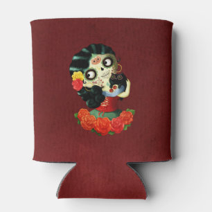 Enfriador De Latas Chica de Catrina del mexicano de Dia de Los