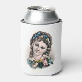 Enfriador De Latas Chica de flores victoriana de época