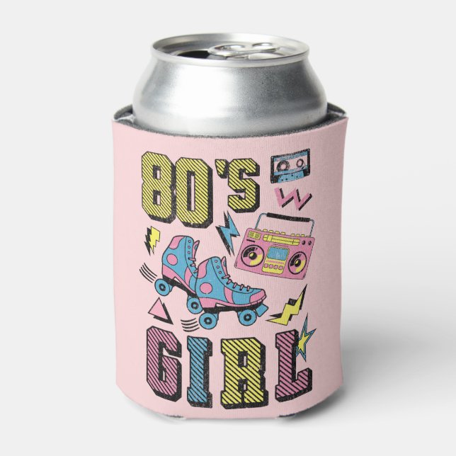 Enfriador De Latas chica de los años 80 (Lata Anverso)