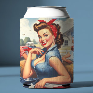 Enfriador De Latas Chica de país norteamericano de origen vintage
