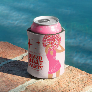 Enfriador De Latas Chica Disco Rosa