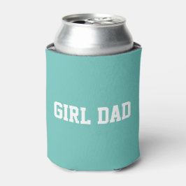 Enfriador De Latas Chica Papá personalizado texto moderno verde azula