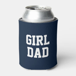 Enfriador De Latas Chica Papá personalizado tipografía moderna marina