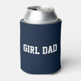 Enfriador De Latas Chica Papá tipografía moderna linda diversión azul