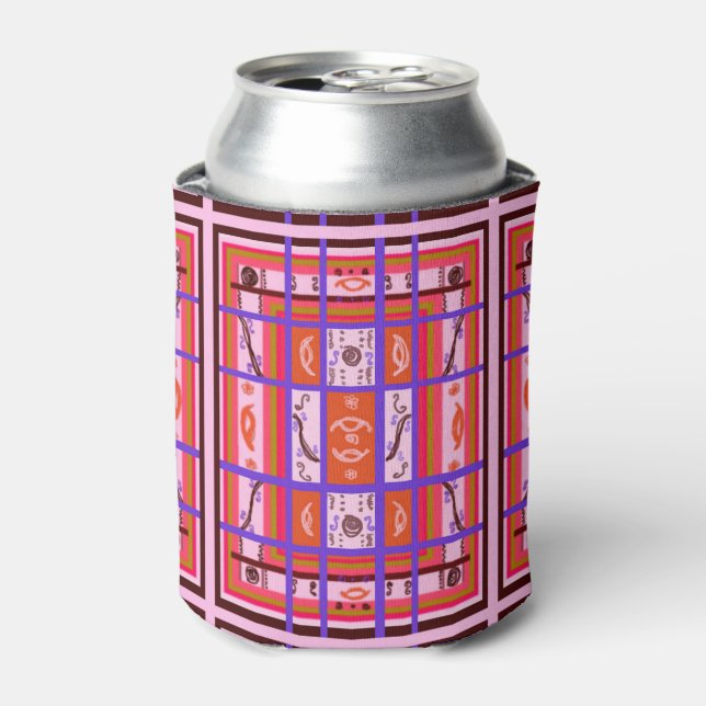 Enfriador De Latas chica poder curvado rosado (Lata Anverso)