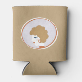 Enfriador De Latas Chica rubio en el espejo