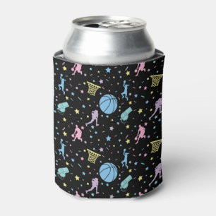 Enfriador De Latas Chicas Baloncestistas - Patrón de estrellas