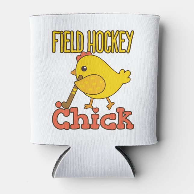Enfriador De Latas Chicas de las chicas de la escuela de hockey sobre (Anverso)