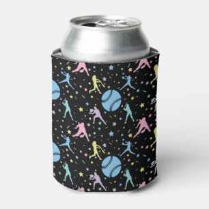 Enfriador De Latas Chicas Softball - Jugadoras con estrellas