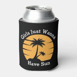 Enfriador De Latas Chicas Tropical Beach Vacaciones Refrigerador de b