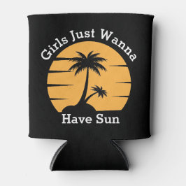 Enfriador De Latas Chicas Tropical Beach Vacaciones Refrigerador de b