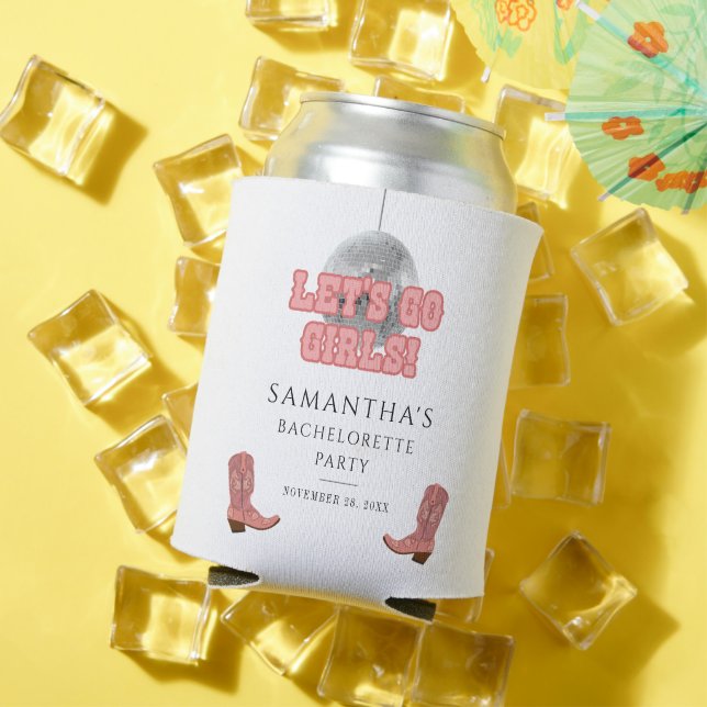 Enfriador De Latas Chicas Vamos Disco Vaquera Despedida de Soltera (Verano in situ)