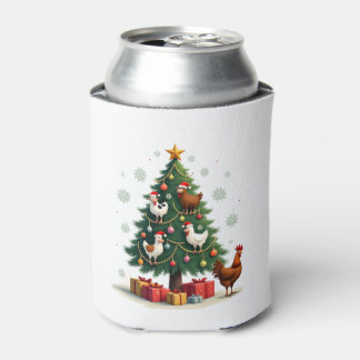 Enfriador De Latas Chicken Cow Goat Horse Farm Animal Farmer Christma