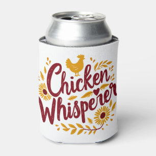 Enfriador De Latas Chicken Whisperer Rústico Farmhouse Cottagecore